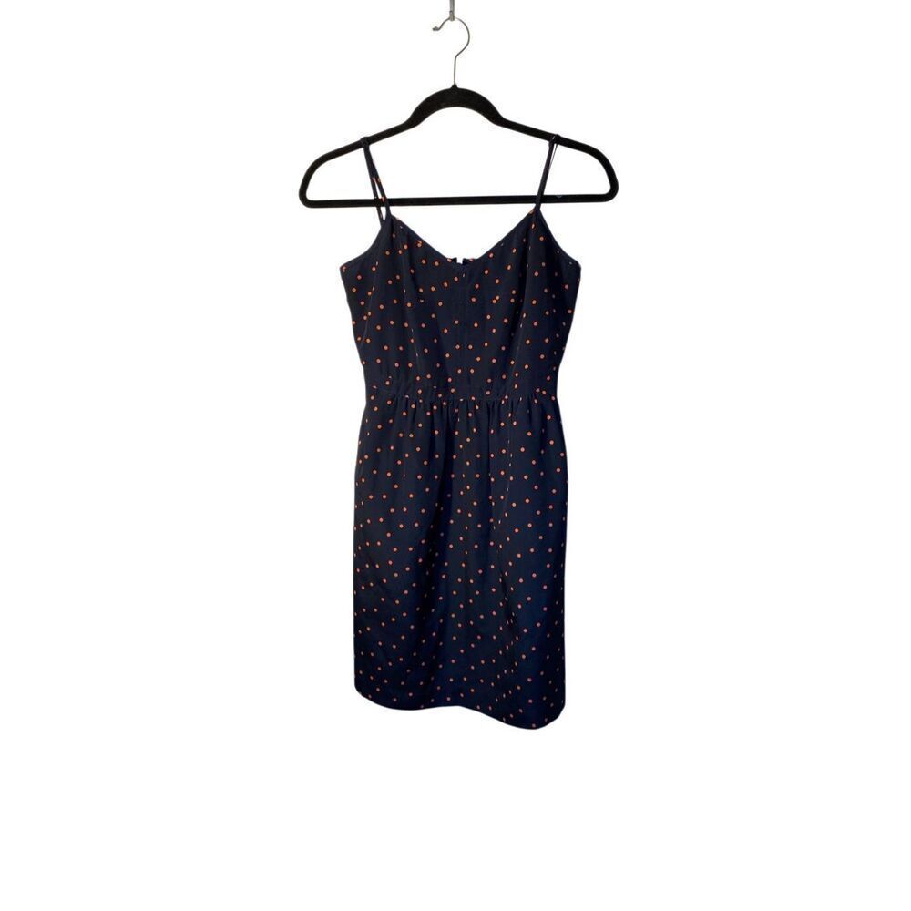 J. Crew women’s polkadot navy blue dress with pockets 0